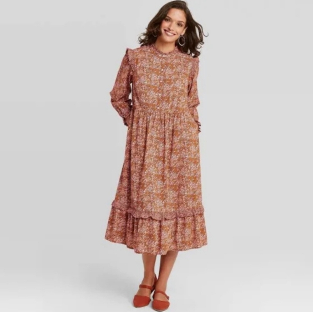 Universal Thread Beautiful Long Sleeve Midi Dress